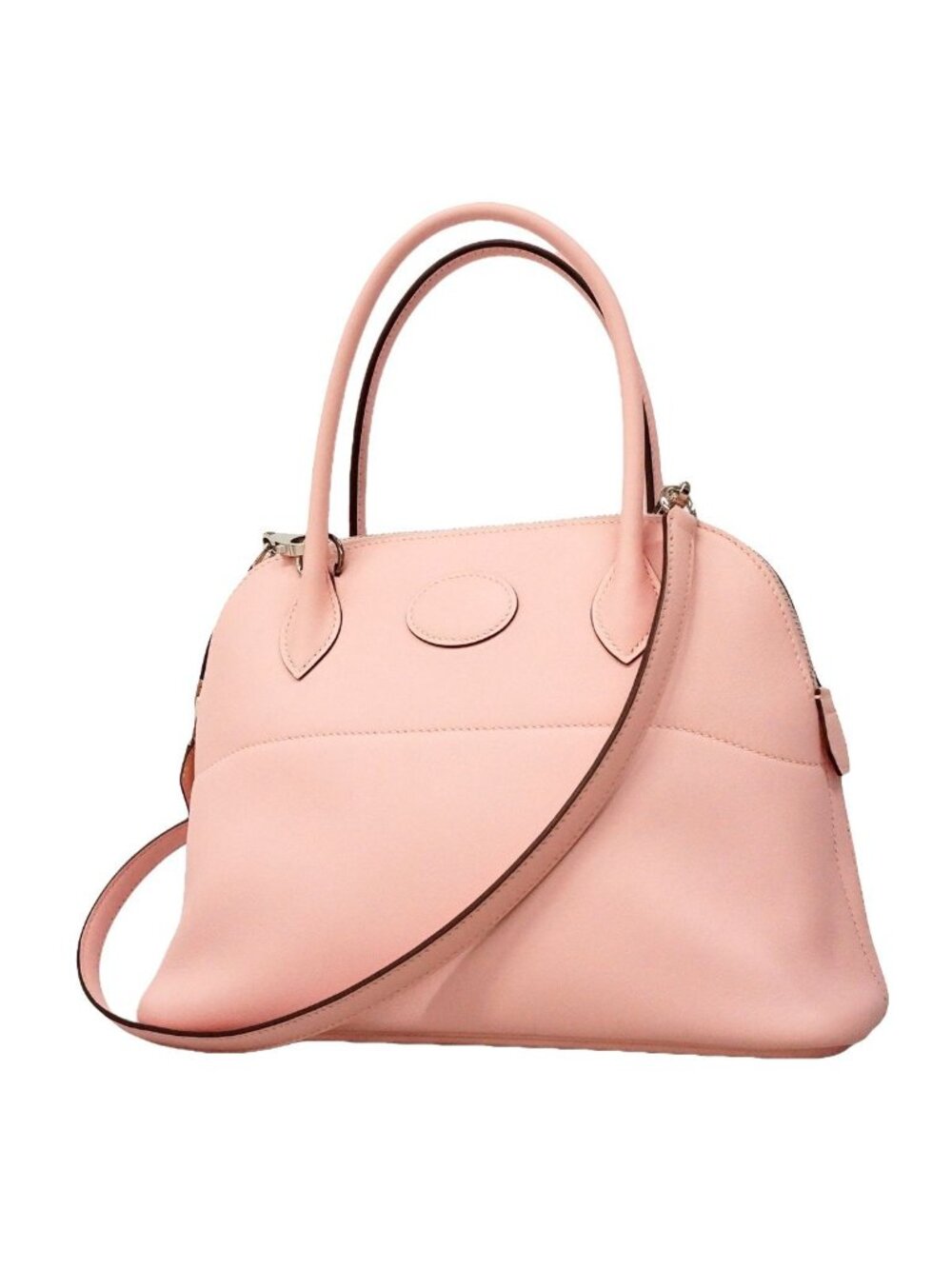 Hermes Handbag Bolide 27 Swift Rose Sakura Silver 2-Way Bag